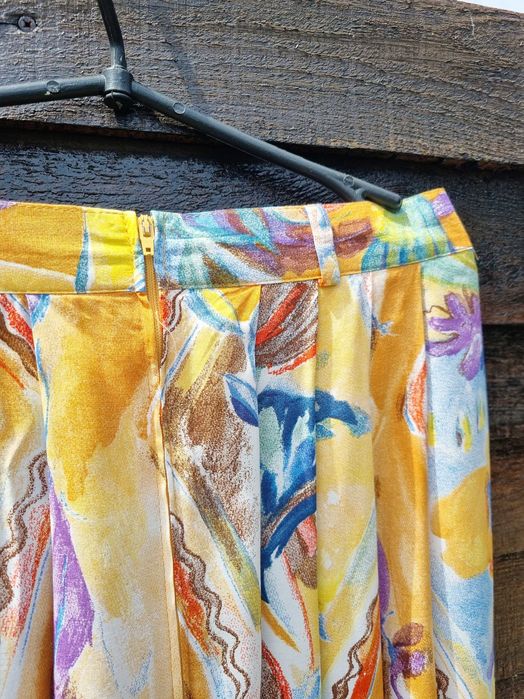 Юбка винтажная вискозная плиссе батал