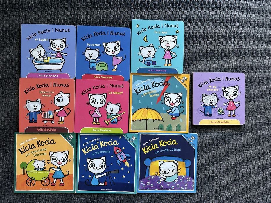 Zestaw 10szt. Książki książeczki Kicia Kocia, Kicia Kocia i Nunuś
