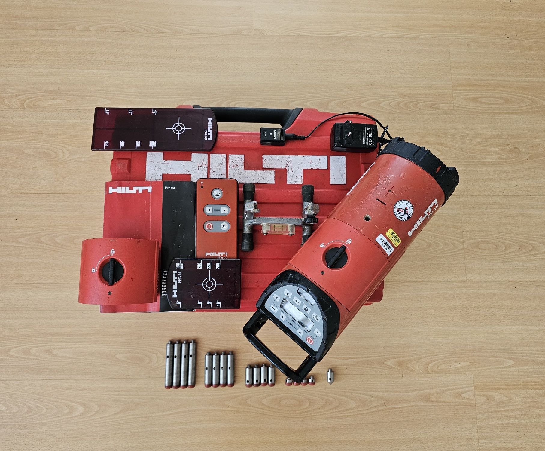 HILTI PP 10 PP10 Laser Rurowy Duży Zestaw Nowy PROTOKÓŁ KALIBRACJI
