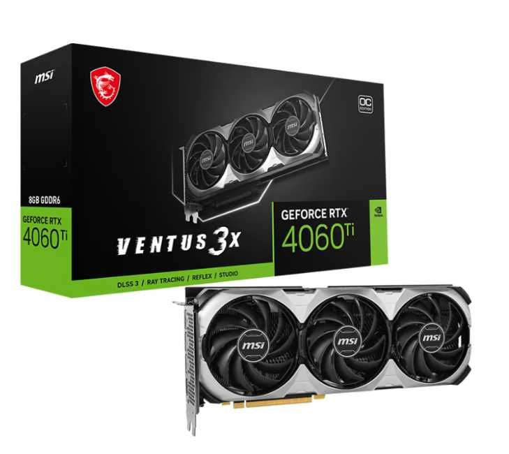 Відеокарта MSI GeForce RTX 4060 Ti Ventus 3X 8G 8GB GDDR6 (128bit)