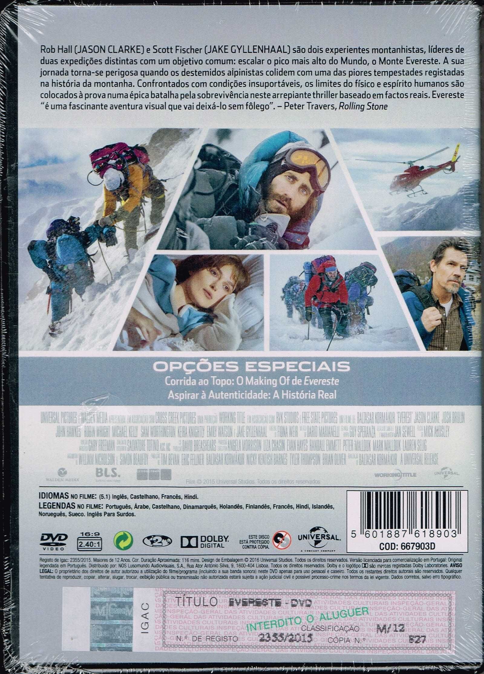 Filme em DVD: Evereste "Everest" (2015) - NOVO! SELADO!