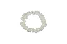 Jedwabna gumka typu scrunchie (frotka) Śmietankowa XS (biała)