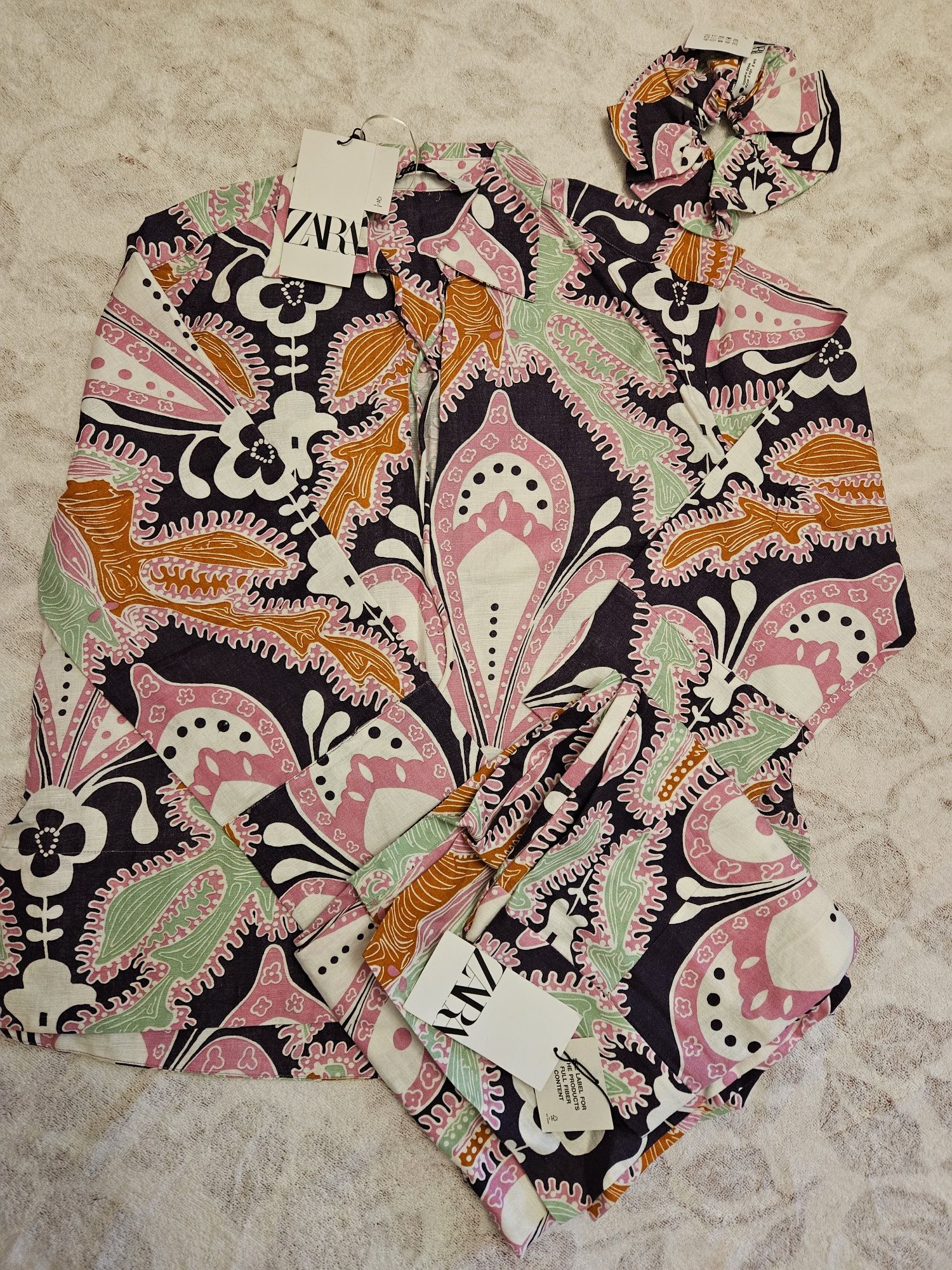 Zara, S/26, костюм, льон, оригінал, новий, недорого
