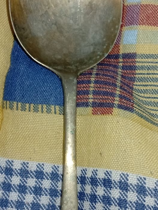 Colher Antiga Rustless Nikel Silver made on Sheffield