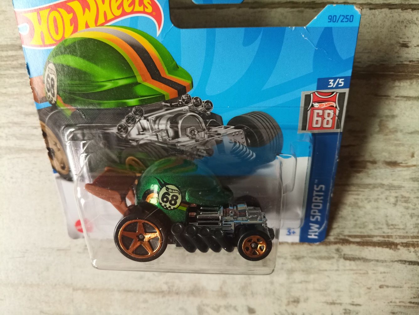 Hot Wheels Head Gasket Green Helmet NOWY