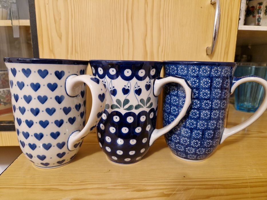Kubki Bolesławiec 3x 500 ml Komplet