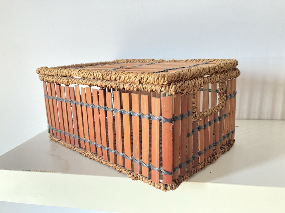 Bambusowy ażurowy szkatuła