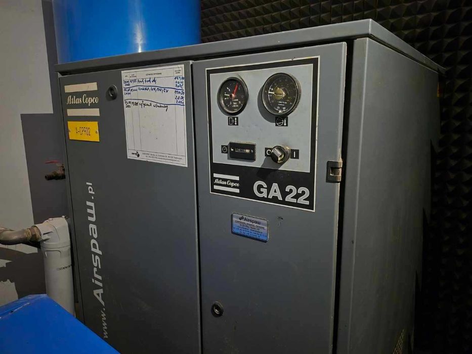 Kompresor ATLAS COPCO GA+ osuszacz OMI ED108, komplet