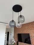 Lampa wisząca - 3  szklane klosze kolorowe