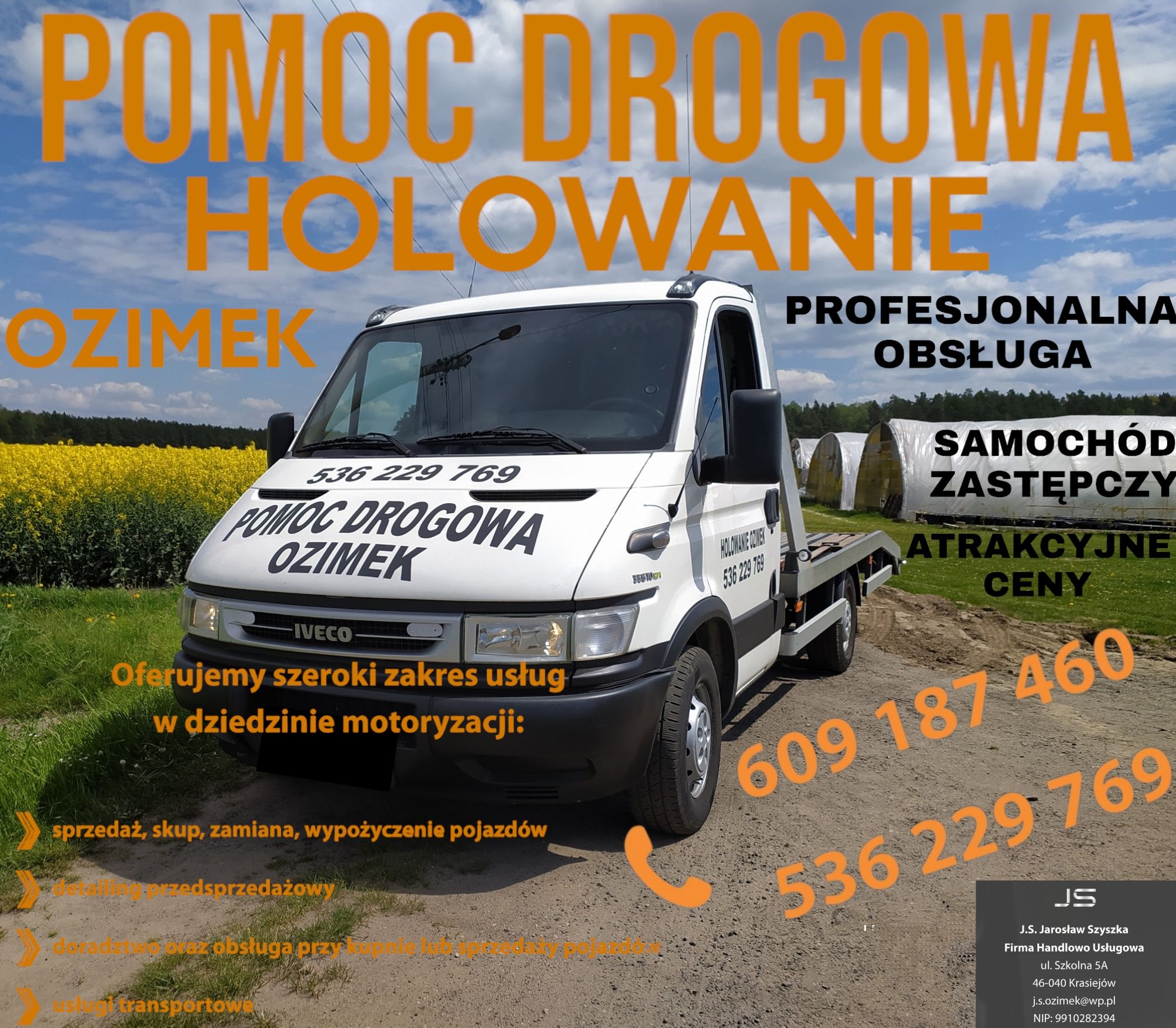 Pomoc Drogowa Ozimek Holowanie Laweta Transport Usługi