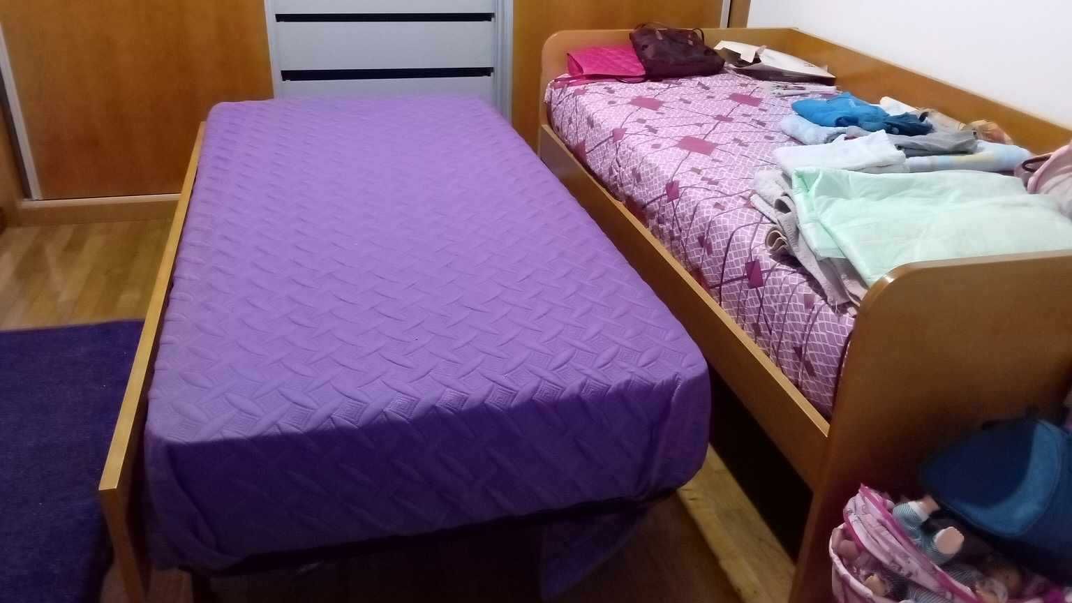 Cama dupla com elevatório