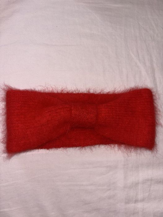 Opaska zimowa na głowę czerwona