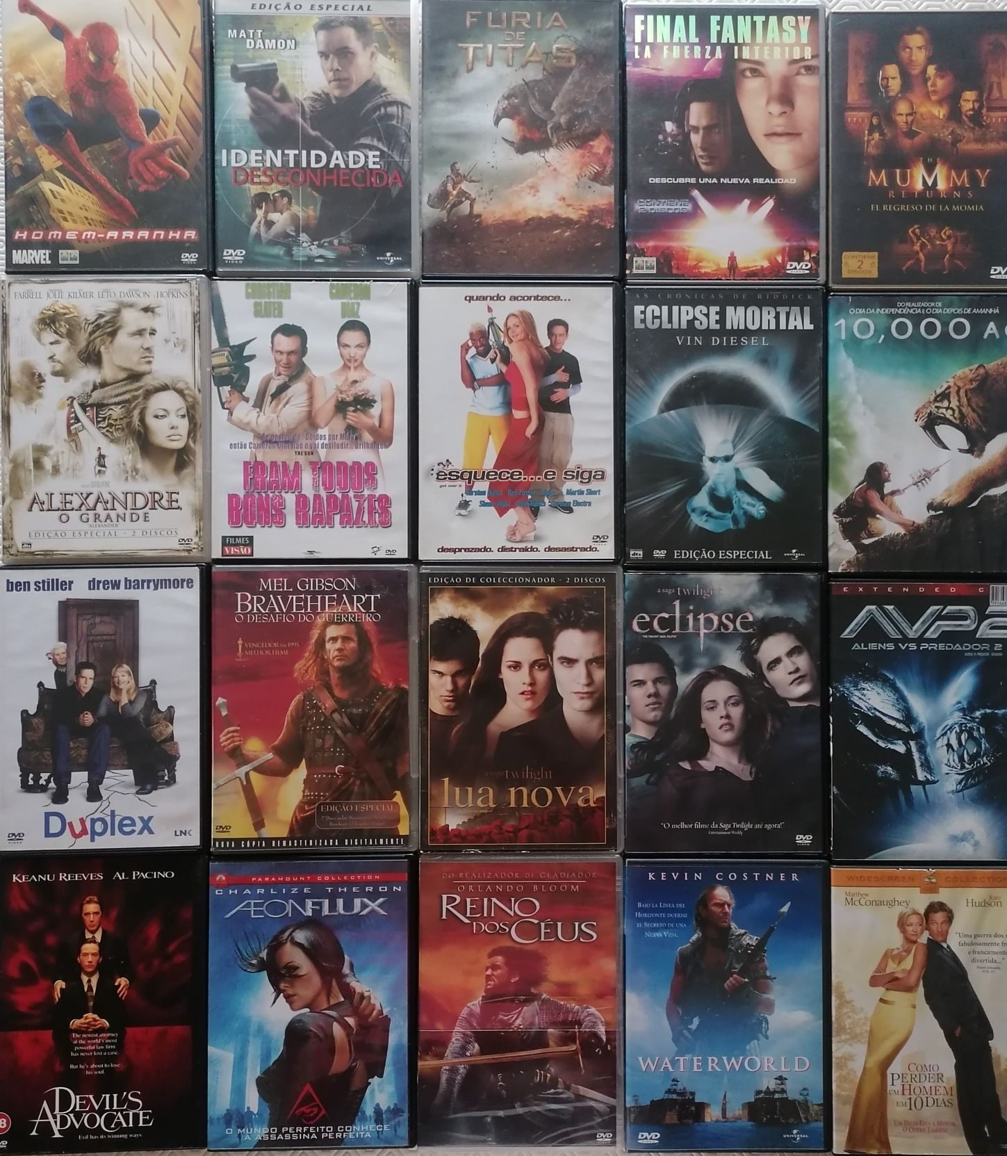 Lote de 180 DVD's originais - Filmes e Concertos
