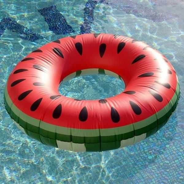 Boia insuflavel Donut melancia água piscina praia verão