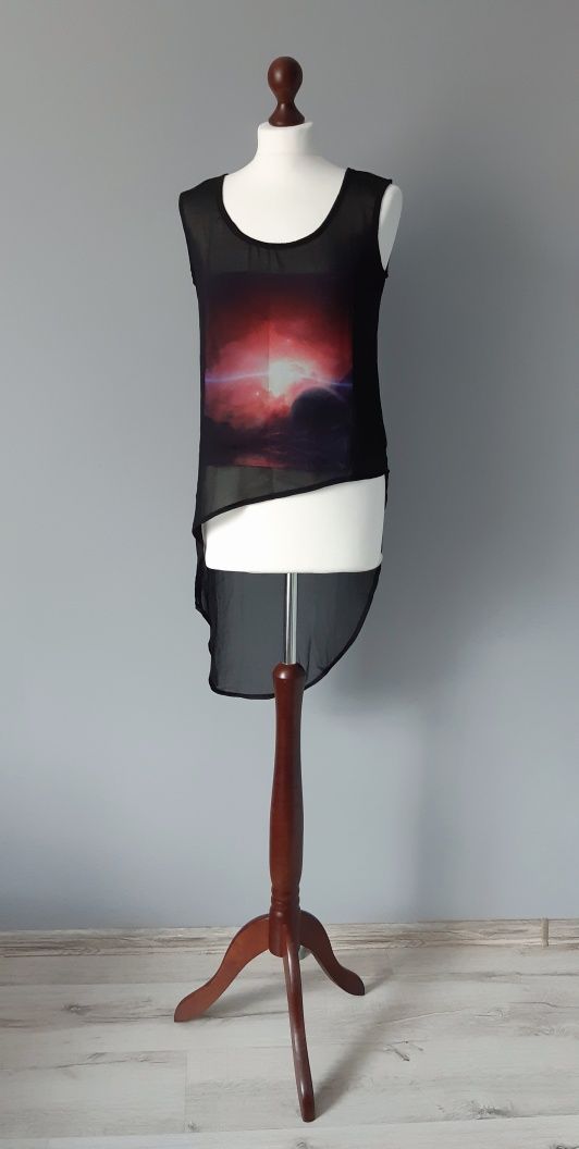 Nowy damski top Romwe Galaxy, rozmiar M, mgiełka