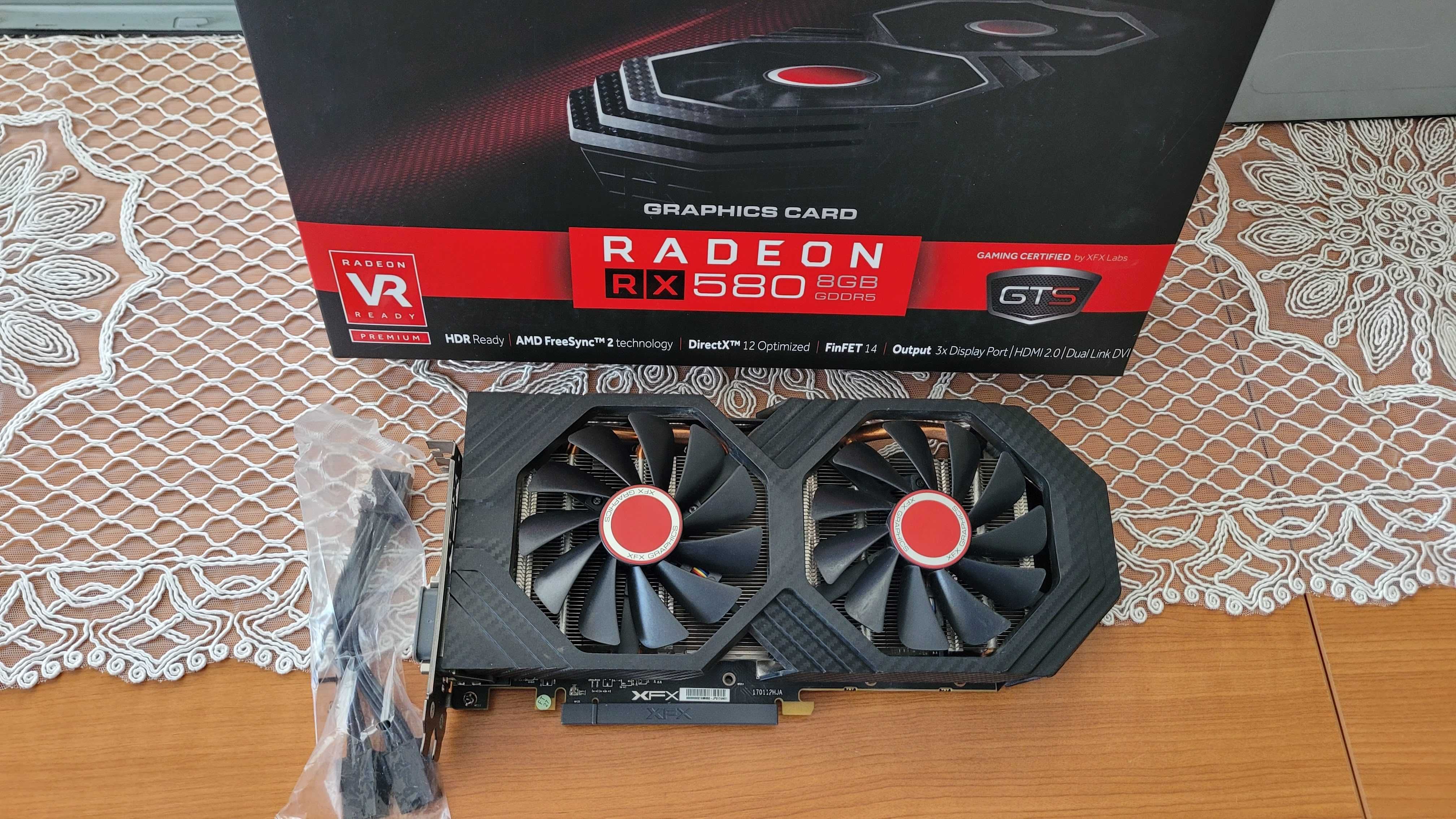 Ігрова Відеокарта XFX RX 580 GTS XXX Edition 8GB OC+  пломба, коробка