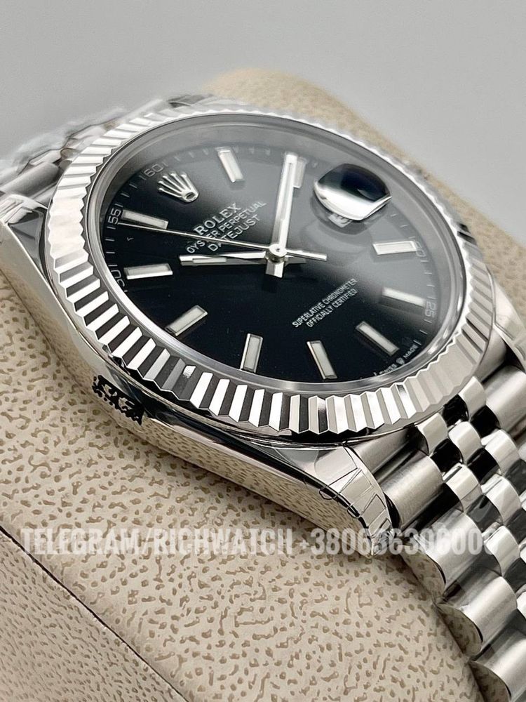 мужские наручные часы Rolex Datejust41 Black dial Jubilee Bracelet