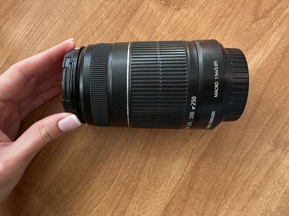 Продам об'єктив Canon efs 55-250mm, 1.1m/3.6ft macro