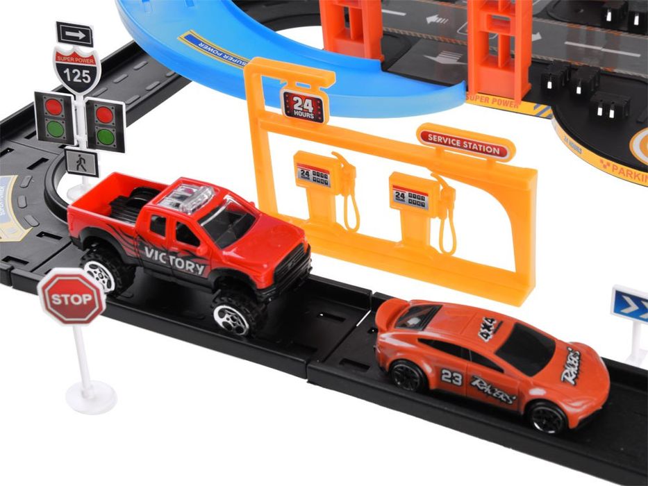 Piętrowy Parking + winda trasy dla autek ZA4753 graż resoraki