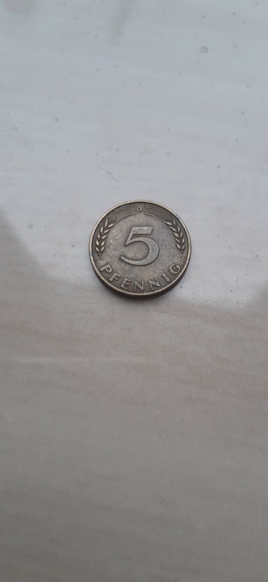 5 pfennig - kolekcjonerska moneta- 2 szt