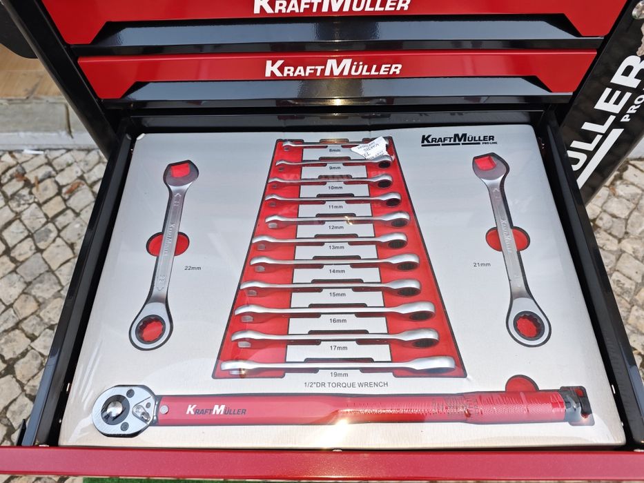 Carrinho de ferramentas Kraft Muller 7 gavetas 7 cheias