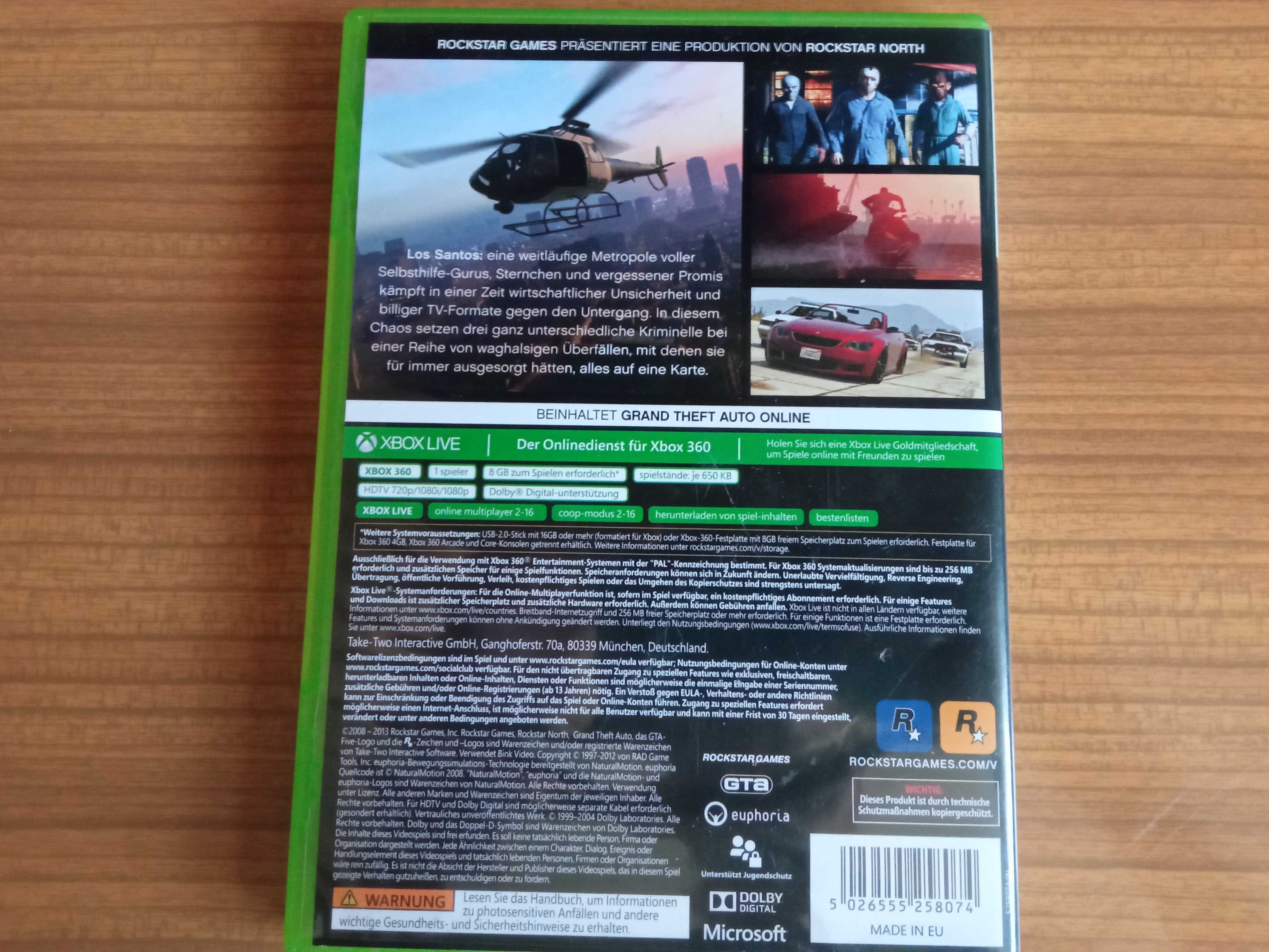 Gra GTA 5 na Xbox 360