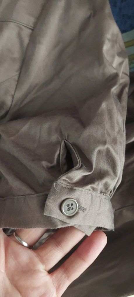 Sukienka rozpinana brazowa z paskiem S  M H&M