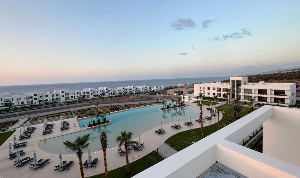 Студия 45м² с террасой 8м² в 250м от пляжа с мебелью и техникой Кипр