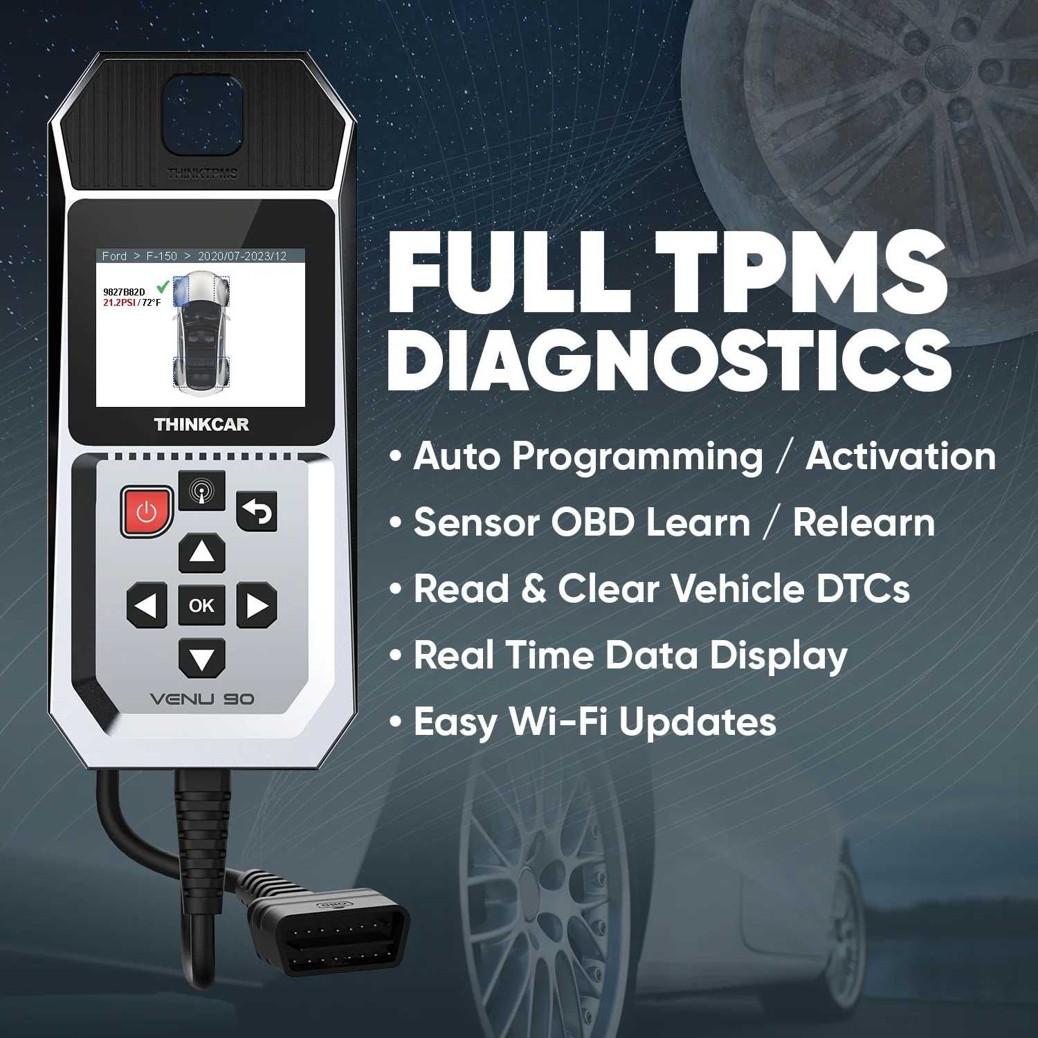 ThinkCar VANU 90 Maquina Diagnostico Programação Válvulas TPMS (NOVO)