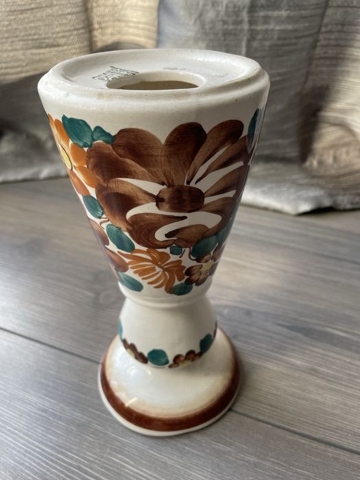 Świecznik ceramika Włocławek fajans