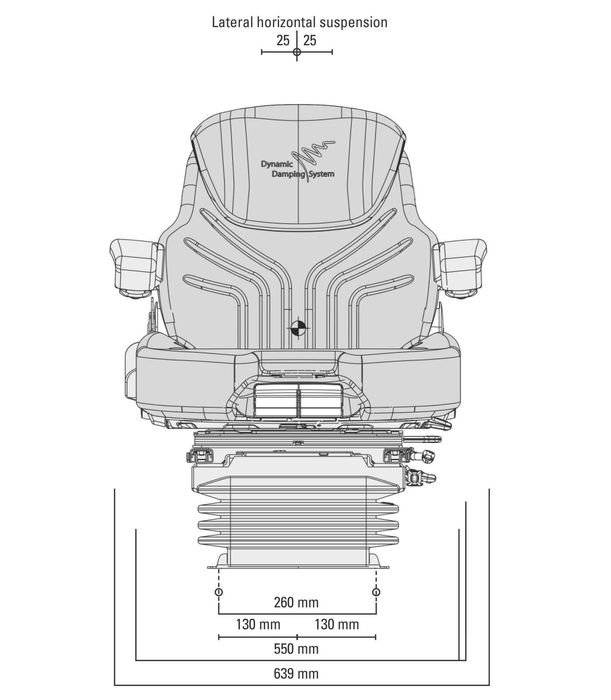 Pokrowiec siedzenia Grammer VALTRA FENDT MASSEY FERGUSON szer 55cm