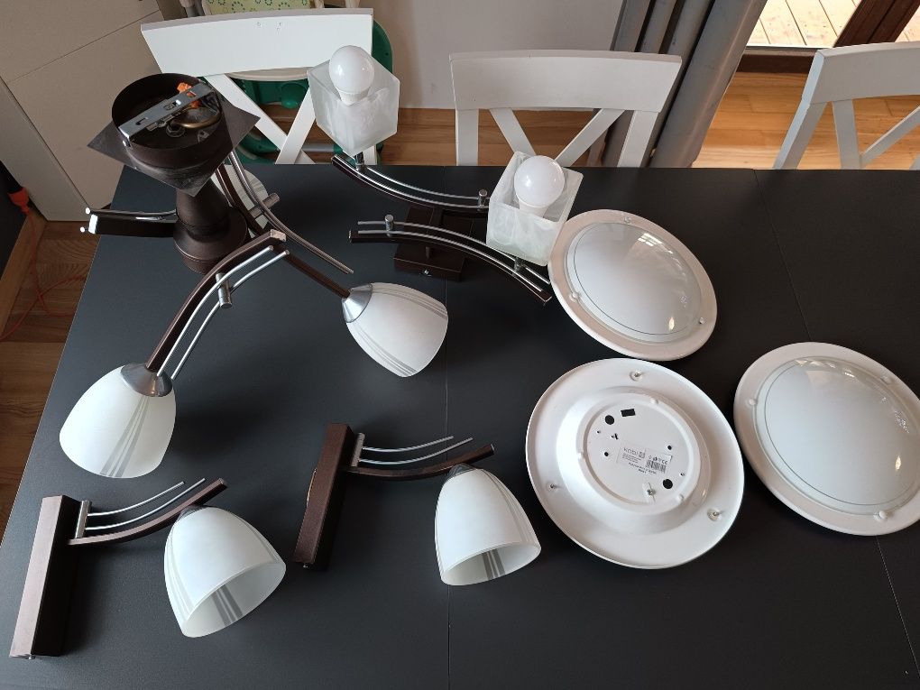 Lampy żyrandol, kinkiet w bdb stanie bez uszkodzeń