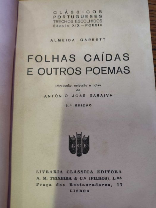 4 Livros Antigos Clássicos Portugueses Trechos escolhidos