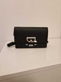 Nowa torebka Karl Lagerfeld kopertówka na długim pasku ICON czarna