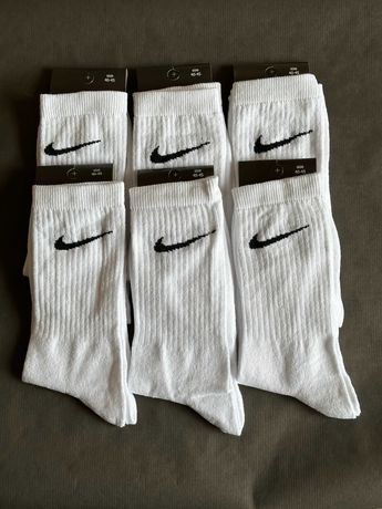 Мужские высокие носки Nike набор 12 пар белые Найк