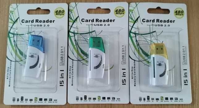 Новые USB Card Reader 15 в 1 Универсальный ! Micro SD / M2 / TF MS итд
