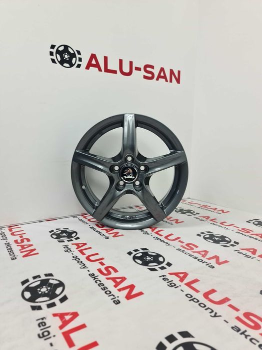NOWE alufelgi SKODA 15" 5x100 Scala Fabia Octavia Rapid Grafit