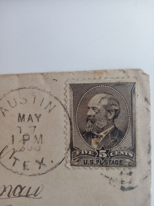 Znaczek z 1888r Koperta Jamesa A. Garfielda, 20. prezydenta USA