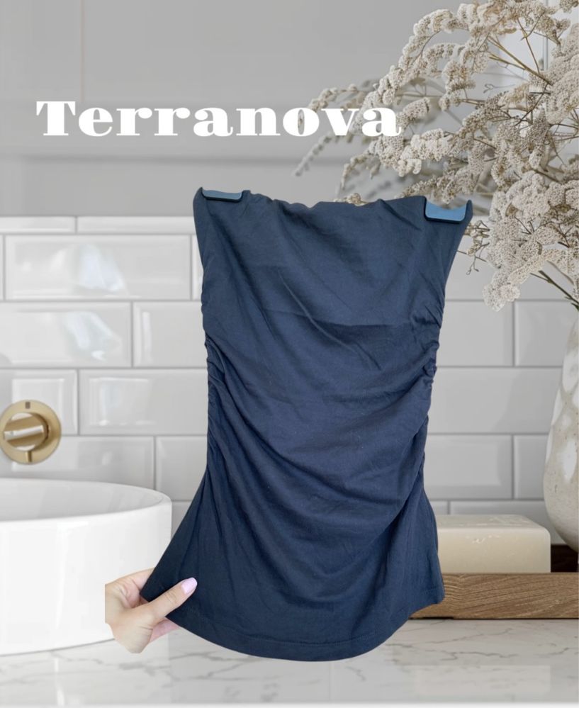 Bluzka top gorset Terranova 100% bawełna czarny rozmiar S