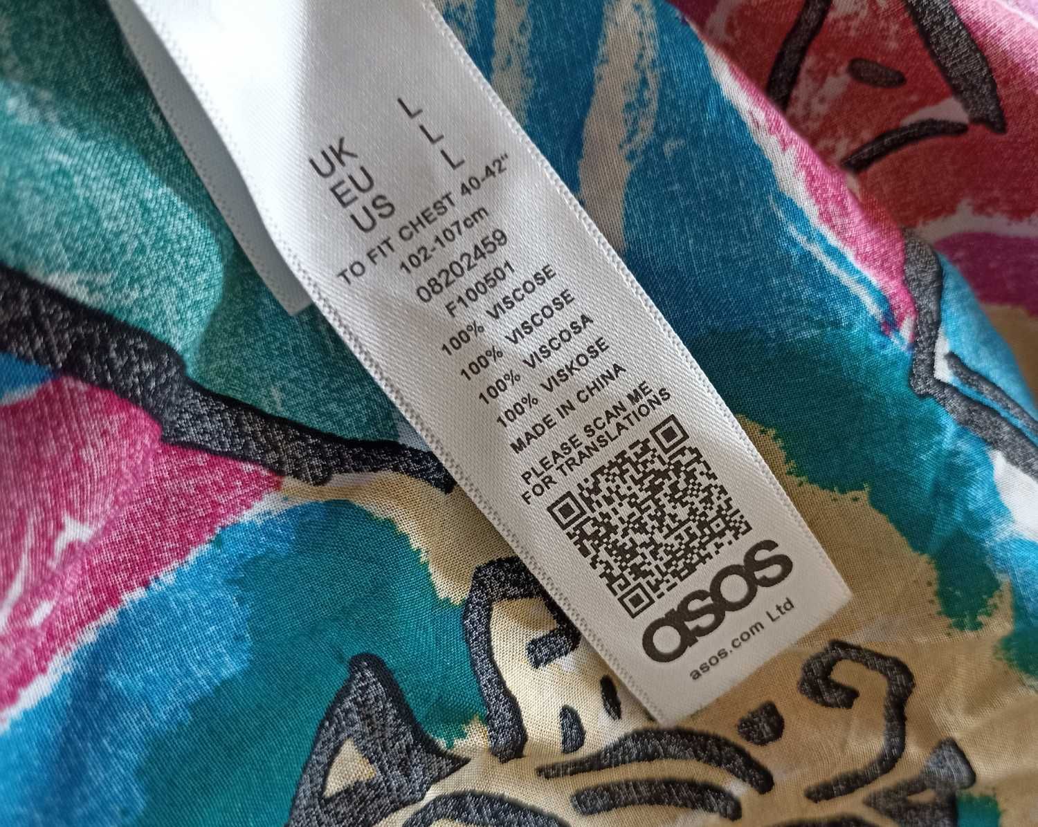 Wzorzysta koszula asos print geometric aztec
