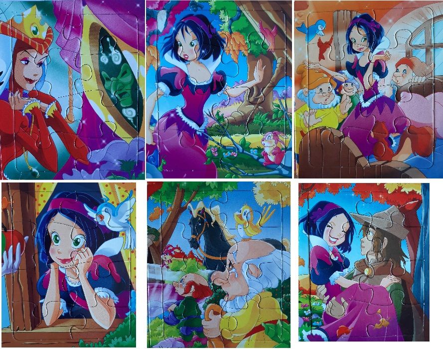 Livro Branca de Neve com puzzles