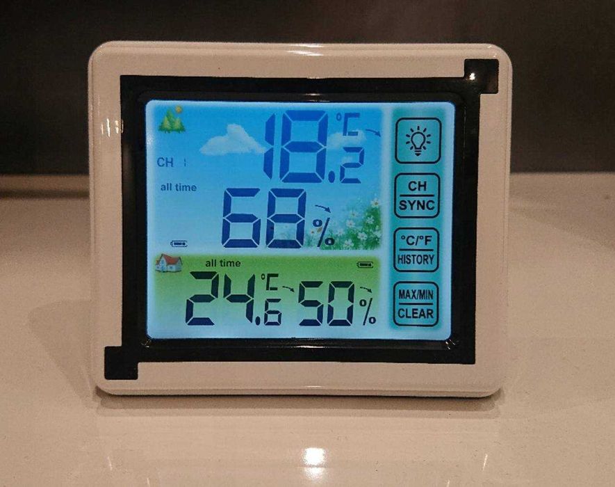 Bezprzewodowa stacja pogody termometr
LCD z czujnikiem zewnetrznym