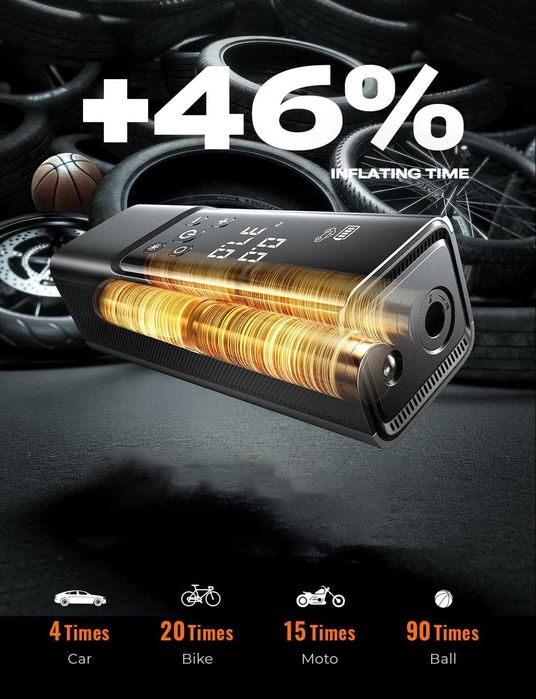 Портативный  компрессор Tecianro A5,  насос для накачивания шин