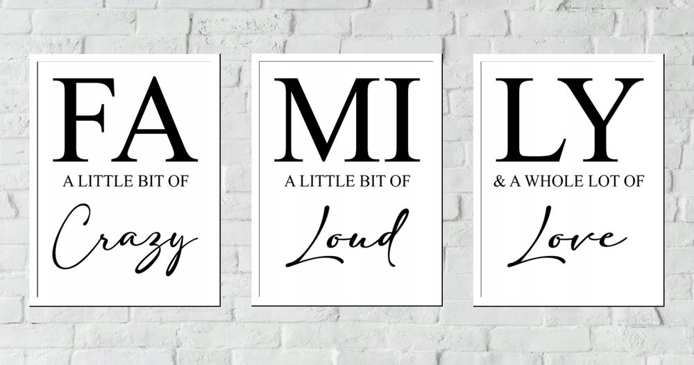 50x40 obrazy w ramie plakaty ramka RODZINA FAMILY NAPIS LOVE MIŁOŚĆ