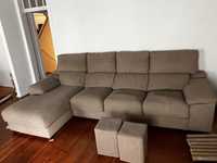 Sofa extensivel com chaise longue
