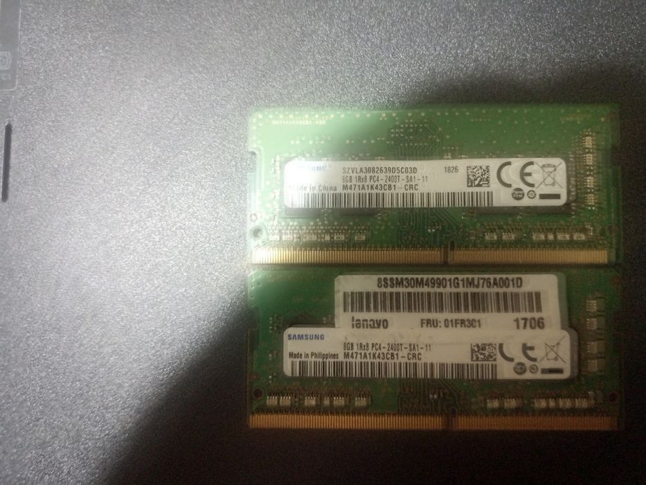 Оперативна пам'ять Samsung DDR4 16GB 2x8, швидкість 2400