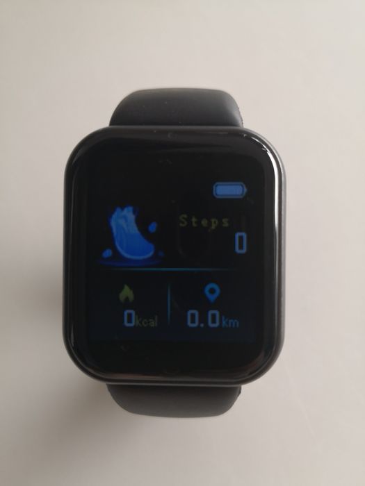 Smartwatch preto e rosa NOVO