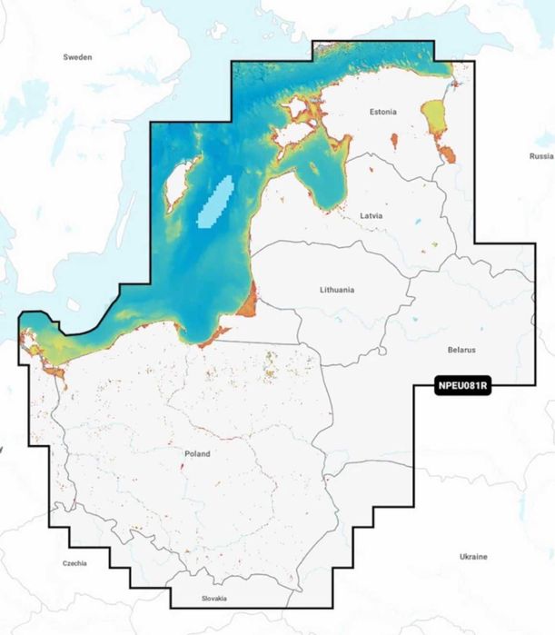 Navionics Platinum+ 2025 NPEU81R Mapa Batymetryczna Polska Bałtyk
