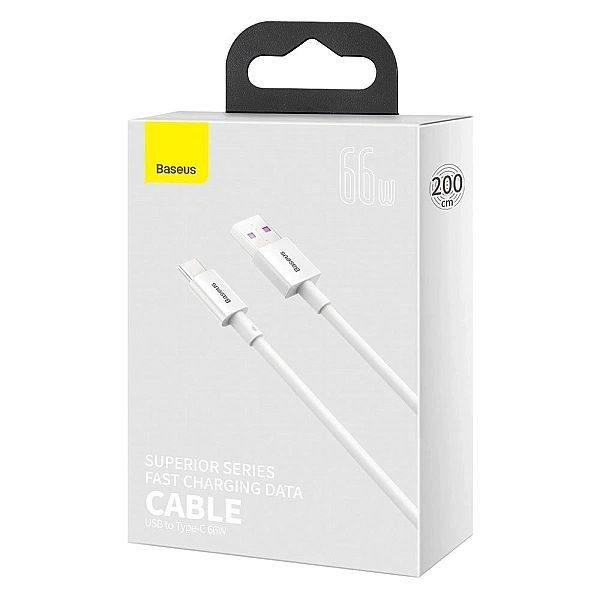 Baseus Superior kabel Usb - Usb Typ C 66 W 6a 2 m Biały (catys-a02)