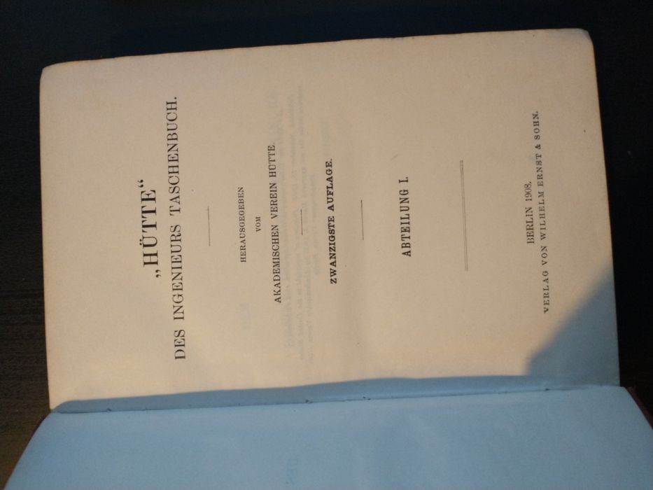 2 x Hutte Des Ingenieurs Taschenbuch I i III - 20. Auflage